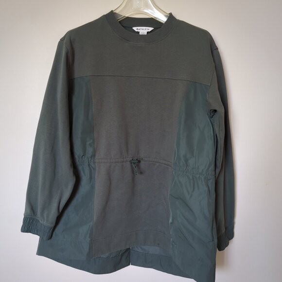 Athleta Triumph Crewneck Sweatshirt in Bali Green, Size XS - Picture 2 of 10